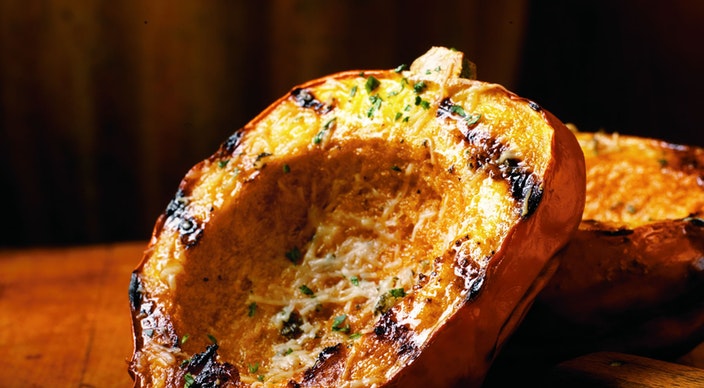 Acorn Squash with Asiago and Sage